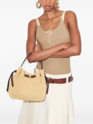 Tory Burch Romy Woven Bucket Bag | Neutrals | FARFETCH | Farfetch Global