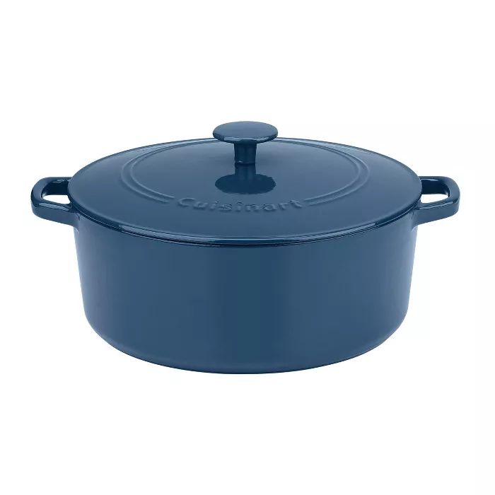 Cuisinart Chef' Classic 7qt Blue Enameled Cast Iron Round Casserole with Cover-CI670-30BG | Target