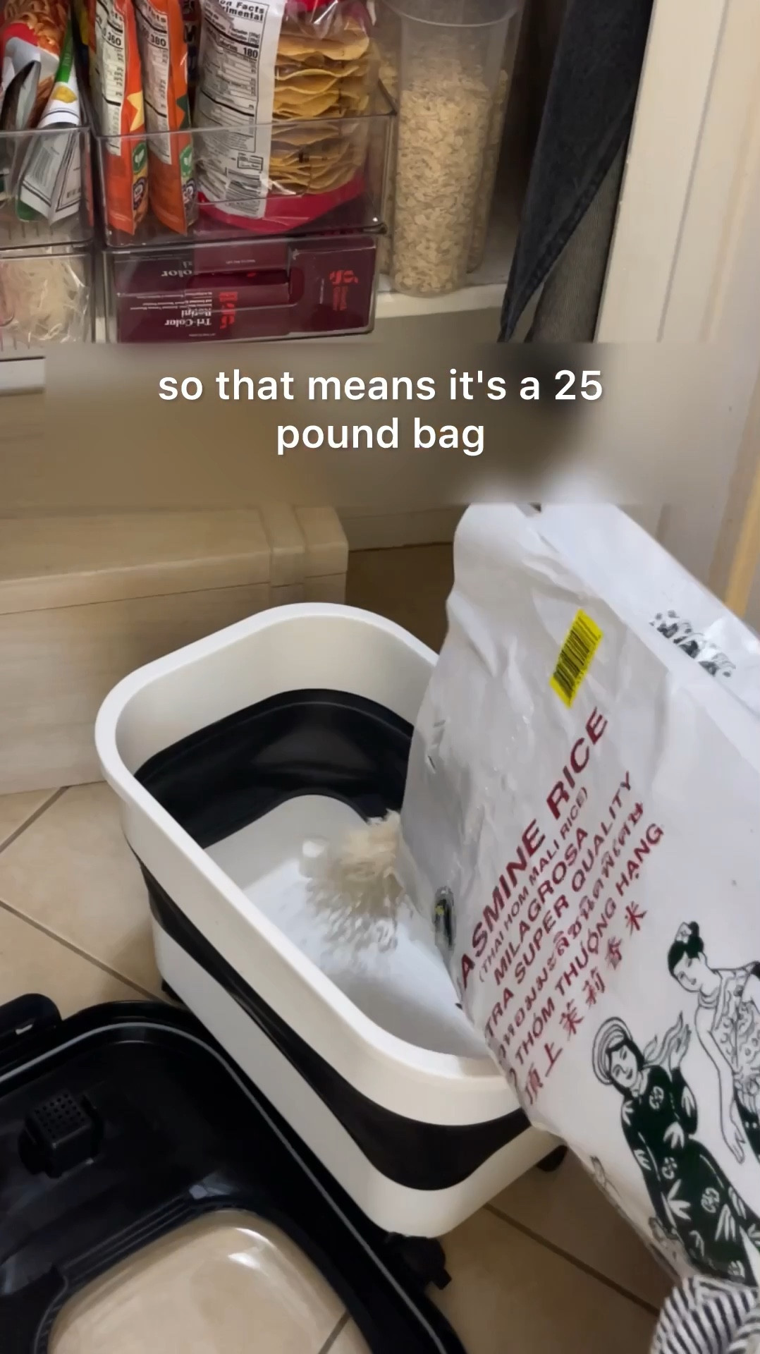 One way to feed a family for less? 🍚 RICE. You can do just about anything with it, and I like to buy in bulk to get the best jasmine rice available to have on hand all season long. 

In order to keep the rice, fresh and flavorful, I recommend storing it in a container like this which has rubber seals to help keep air out and a convenient fliptop so you can easily scoop from the container. This food storage container is also collapsible and has wheels, which come in handy when I roll the container in and out to refill the rice. 

Related: large food storage, rice storage container, grain storage, collapsible bin, 25lb bag, kitchen storage, dog food container, jumbo food storage bin, pantry organization, pantry storage, jasmine rice

#LTKFamily #LTKHome