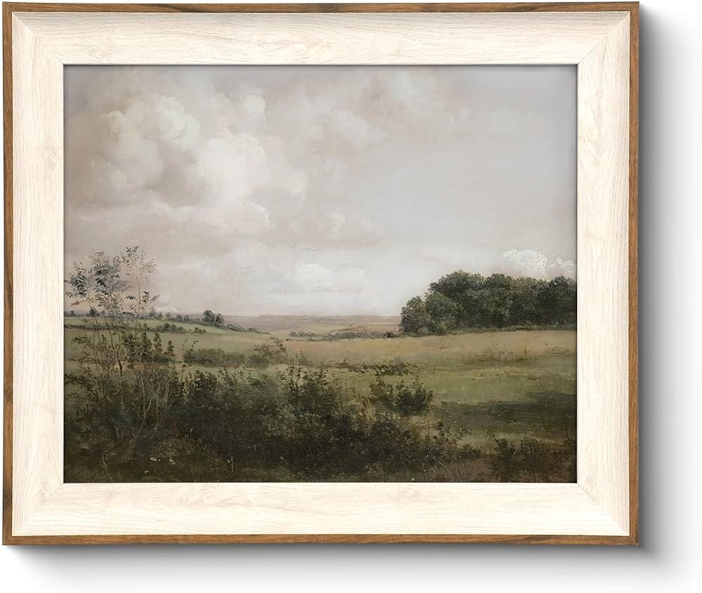 VIYYIEA Framed Canvas Wall Art for Living Room, Vintage Home Decor Landscape Oil Painting Summer ... | Amazon (CA)
