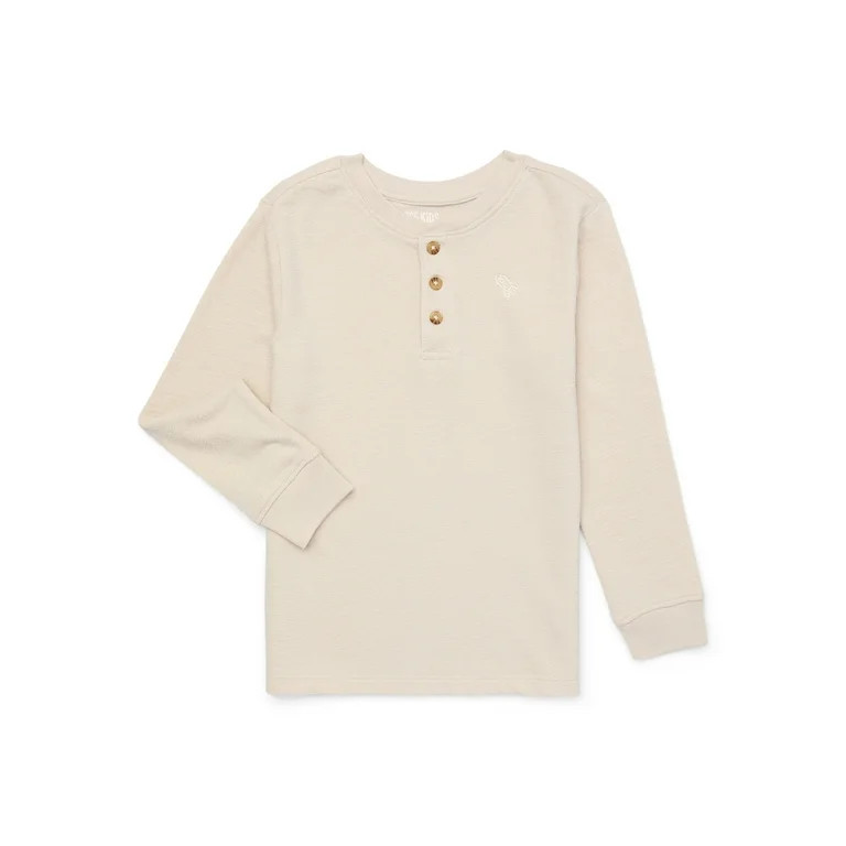 365 Kids by Garanimals Boys Solid Henley Tee with Long Sleeves, Sizes 4-10 | Walmart (US)