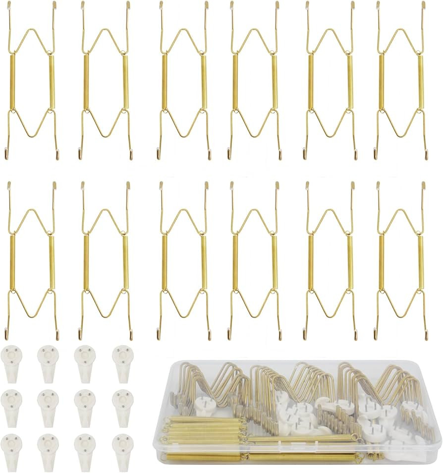6 Inch Plate Hangers for The Wall Plate Hangers 12Pack Plate Wall Hangers for Display Invisible D... | Amazon (US)
