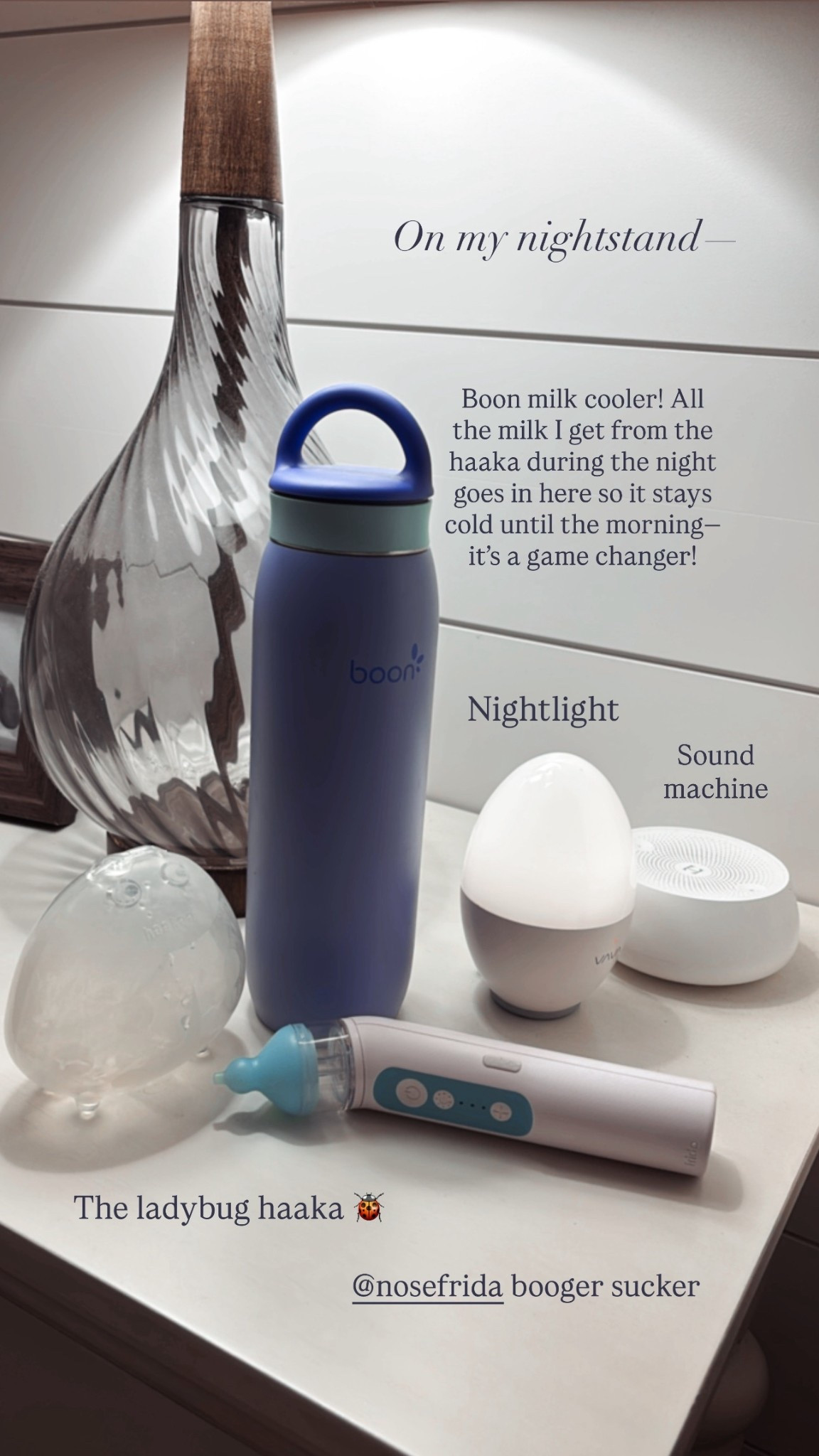 On my nightstand 3 weeks postpartum 