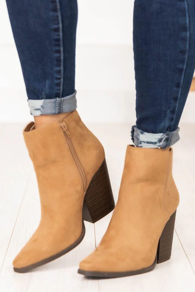 Cecily Brown Suede Booties | The Pink Lily Boutique