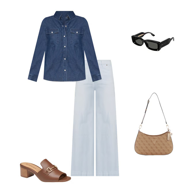 High Rise Wide Leg Patch Pocket Utility Jeans | Dillard's