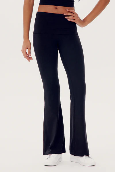 Raquel Airweight Foldover Flare - Black | SPLITS59 | Splits59.com