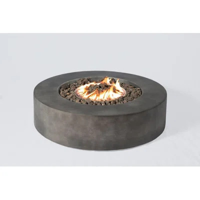 12" H Fibre Reinforced Concrete Outdoor Fire Pit Table | Wayfair North America