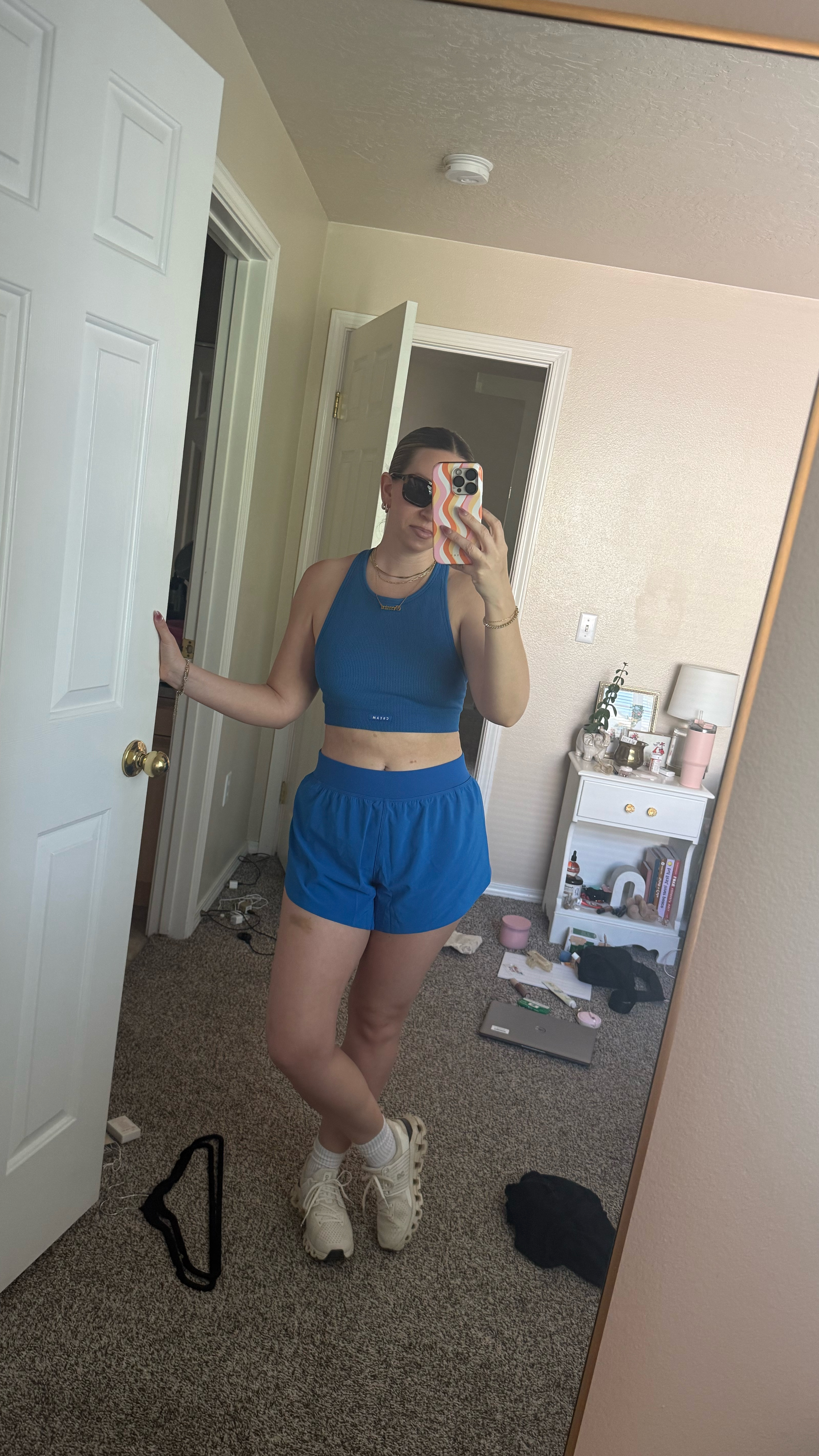 Amazon workout shorts athletic shorts. Come in a ton of colors. Size medium for me. 

Linked the same brand for the top. Also a medium 

And the gold Gemini zodiac necklace 

#LTKFindsUnder50 #LTKActive #LTKSummerEdit