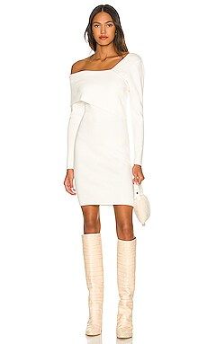 Line & Dot Sylvie Sweater Mini Dress in Ivory from Revolve.com | Revolve Clothing (Global)