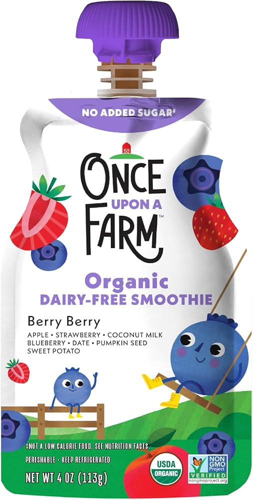 ONCE UPON A FARM Organic Berry Berry Storybook Smoothie, 4 Ounce | Amazon (US)