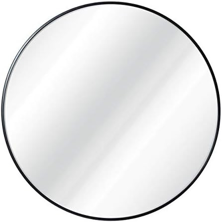 Black Circle Wall Mirror 30 Inch Black Round Wall Mirror for Entryways, Washrooms, Living Rooms -... | Amazon (US)