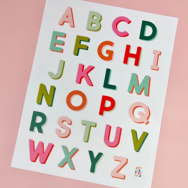 Holiday Vinyl Alphabet Stickers - A thru Z | Joy Creative Shop