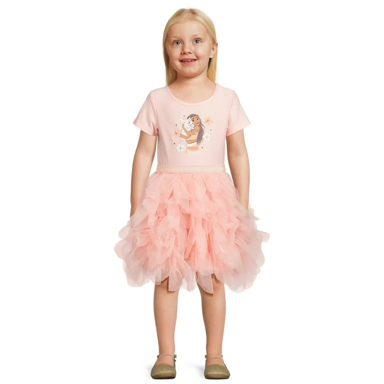 Disney Moana Toddler Girl Short Sleeve Tutu Dress, Sizes 12M-5T | Walmart (US)
