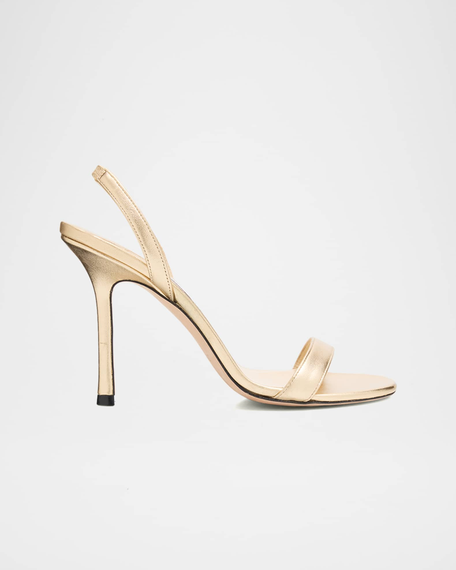 85mm Jenn Metallic Leather Sandals | Neiman Marcus