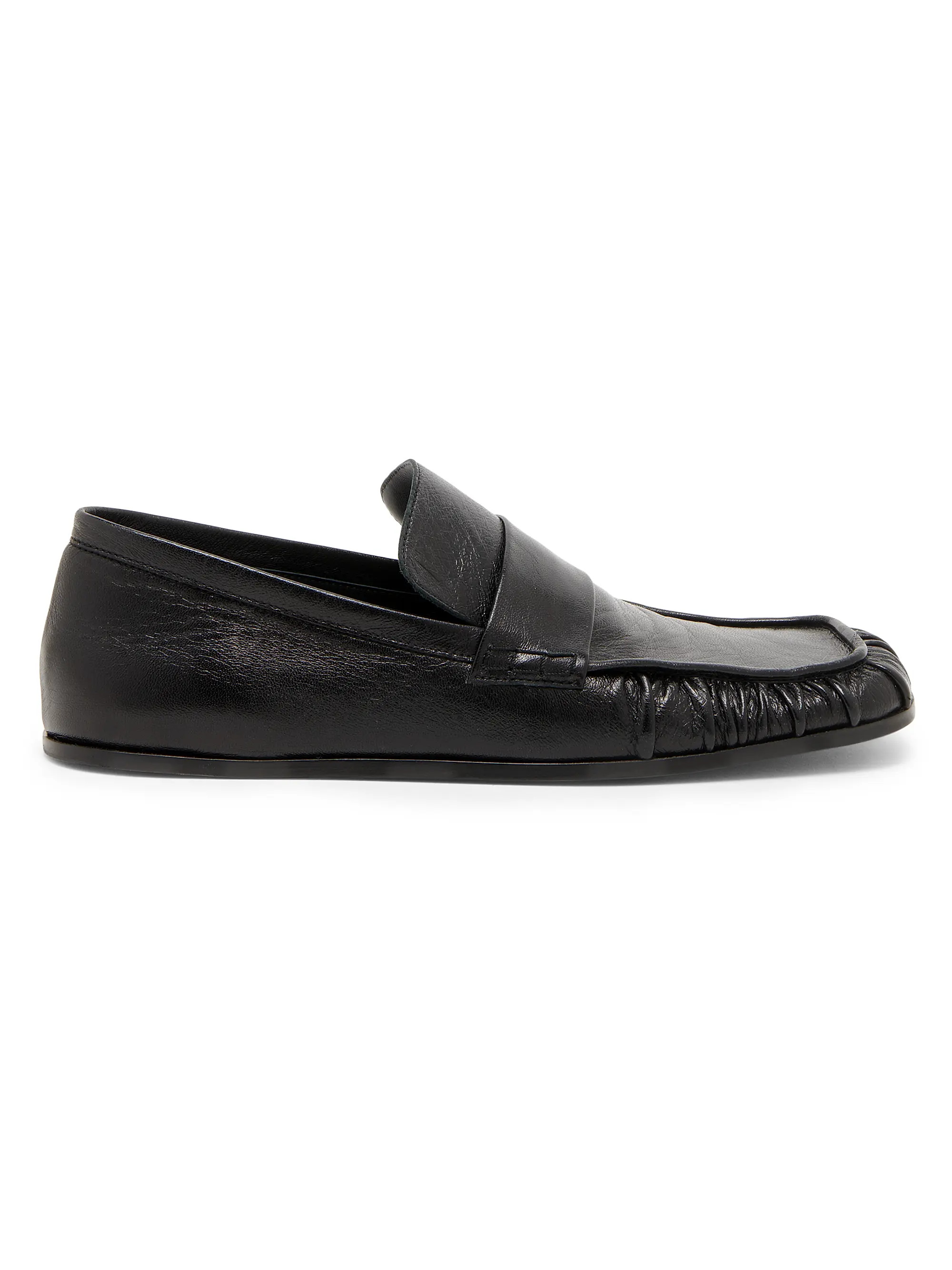 Jil Sander Leather Square-Toe Loafers | Saks Fifth Avenue | Saks Fifth Avenue