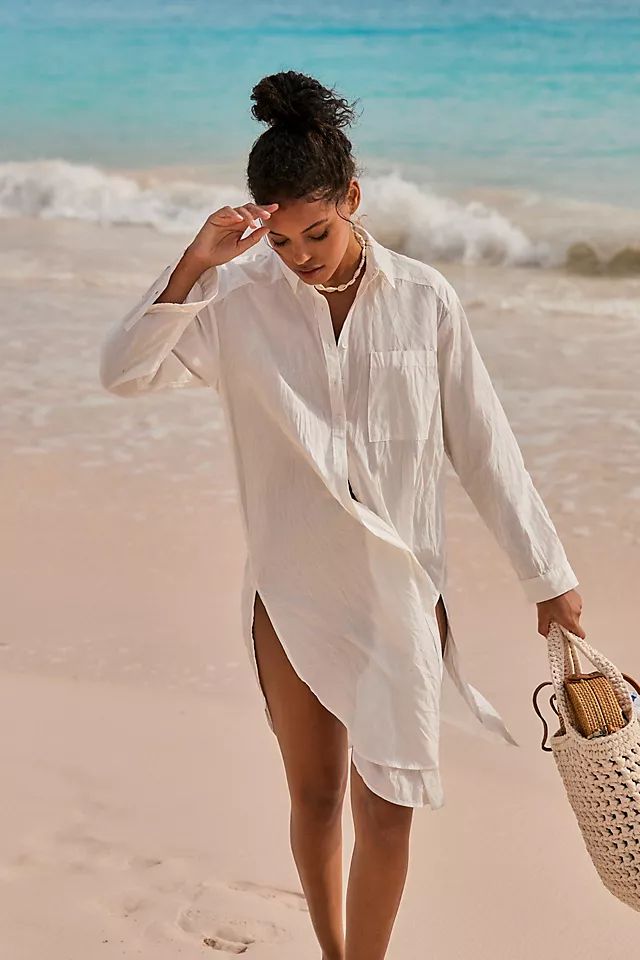 Maeve Maxi Tunic Buttondown | Anthropologie (US)