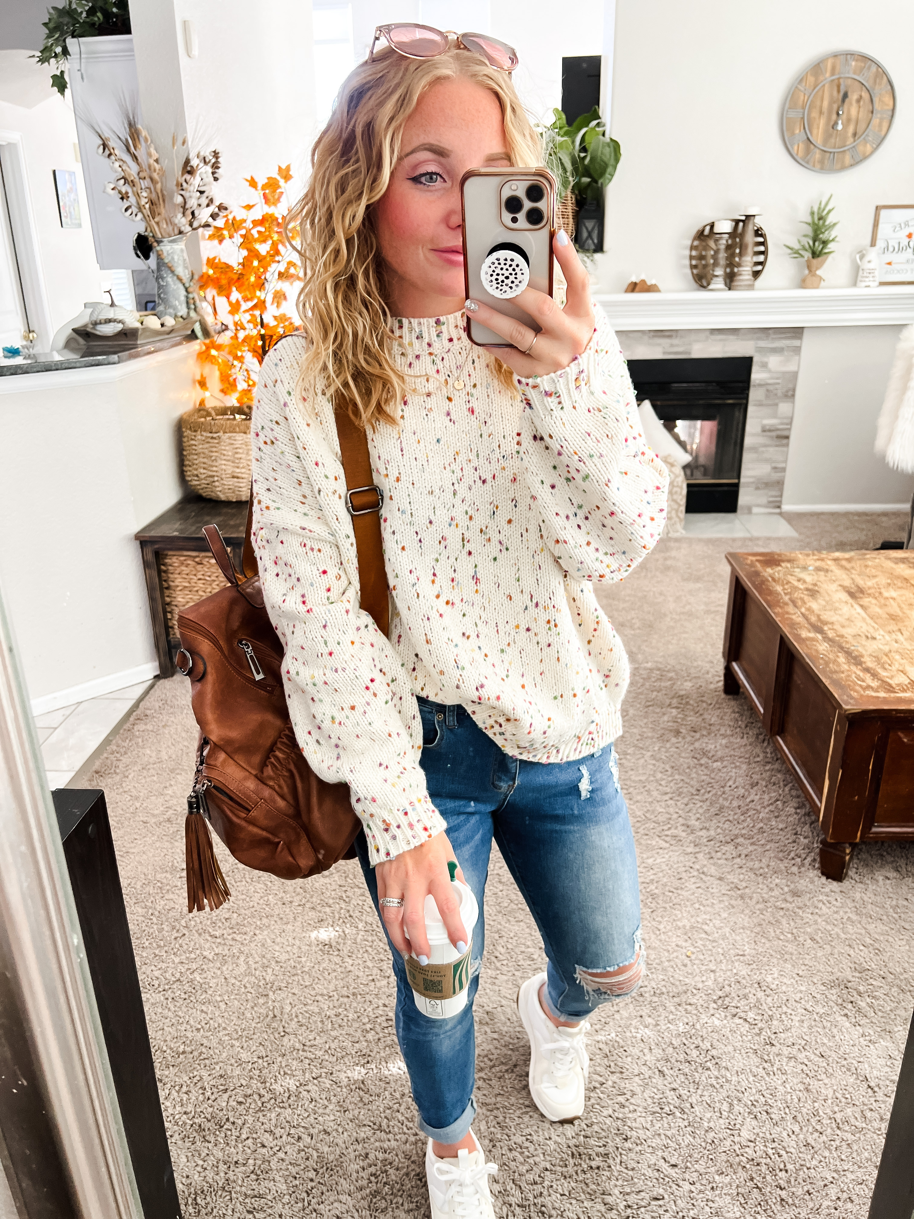Multicolored pompom sweater, wearing a medium, with jeans, neutral sneakers, and faux leather backpack. Similar jeans linked


//Fall outfits 2024, fall fashion finds, fall favorites amazon,petite amazon fashion, casual mom outfit ideas, fall outfit amazon, amazon outfit ideas, casual outfit ideas, outfit inspo, casual fashion, amazon fall fashion, amazon casual outfit fall, cute casual outfit, outfit ideas fall, amazon shoes, amazon bag, purse, size 4-6, casual fall outfits, casual outfit ideas everyday, fall tops, fall fashion, fall bags, autumn outfit, #falloutfit 

#LTKStyleTip #LTKItBag #LTKFindsUnder50