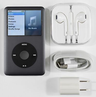 Vintage iPod A1238 160GB Gray Bundle: Charges, w/ New Headphones & Charger  | eBay | eBay US