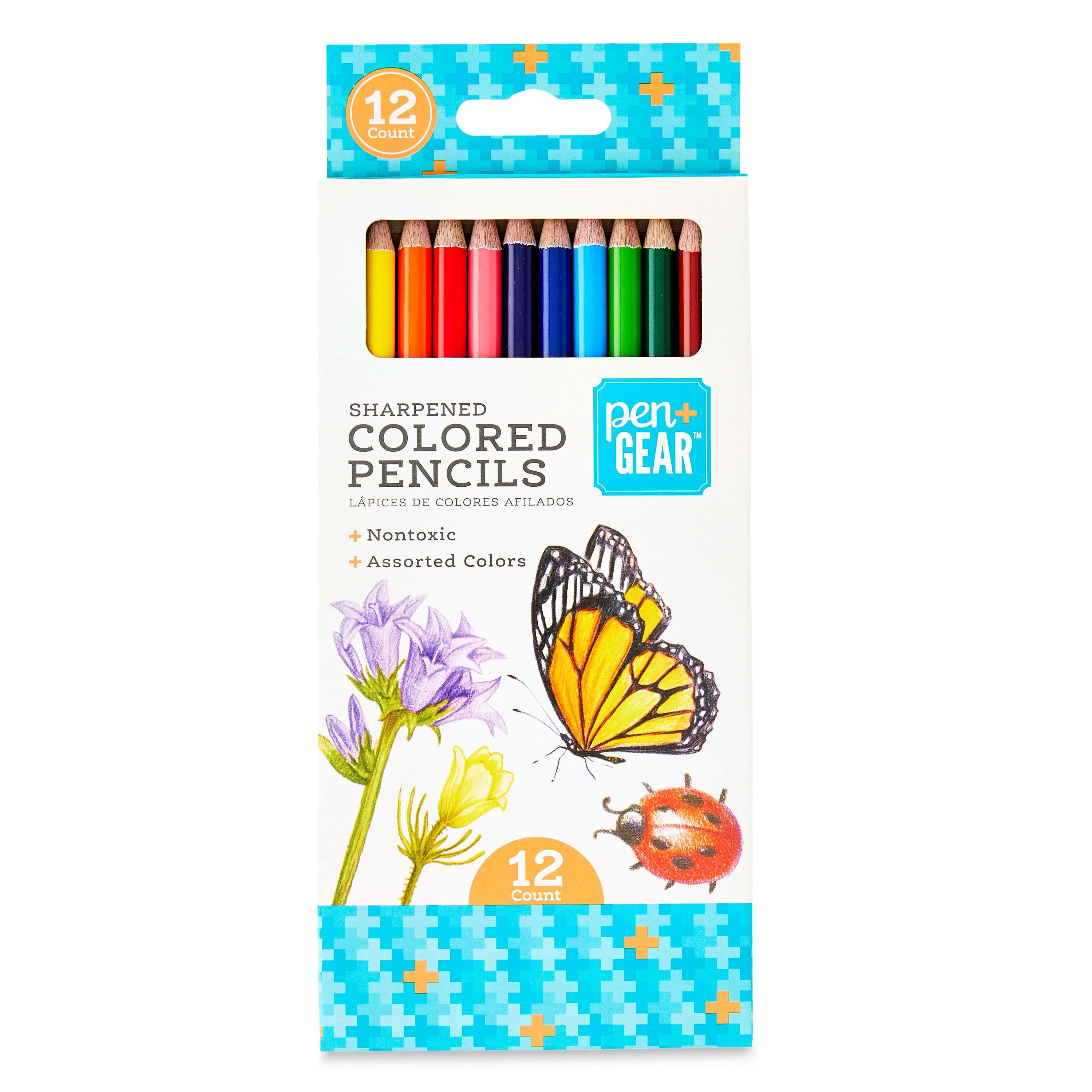 Pen+Gear Sharpened Colored Pencils, 12 Count | Walmart (US)