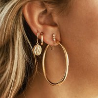 Gold Hoop Earrings, Earrings Gold, Statement Hoop, Thin Thick Gift For Her | Etsy (US)