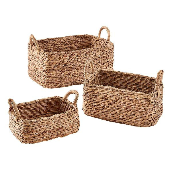 X-Small Water Hyacinth Braided Weave Bin Natural | The Container Store