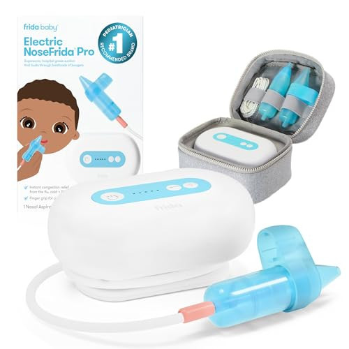 Frida Baby Electric NoseFrida Pro Nasal Aspirator for Baby, Hospital Grade Suction, Nose Sucker for Baby & Toddler, Nasal Aspirator for Congestion Relief, 5 Suction Levels, 2 Tips, Cordless with Case | Amazon (US)