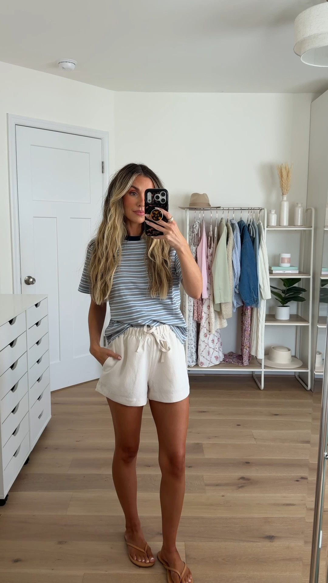 the tee pairs so perfectly with the lodge mini shorts! These are true to size and come in the crepette material so you don’t have to worry about them wrinkling! 
Size small in the tee & xs in the shorts

#LTKootd #LTKmomlife #LTKPetite