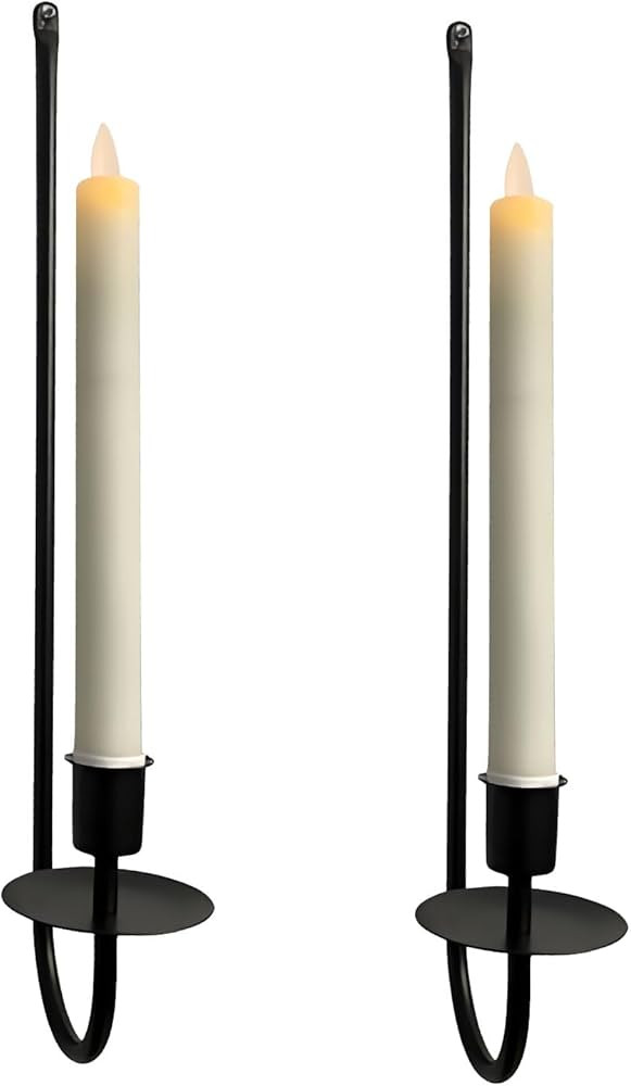 Metal Wall Candle Sconces Holder - Modern Candle Sconces Wall Decor Set of 2, Hanging Wall Candle... | Amazon (US)