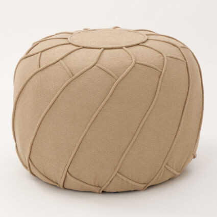 Beige Piped Morocco Footstool 42x54cm | TK Maxx
