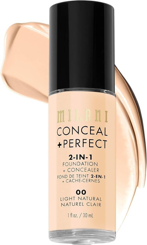 Milani Conceal + Perfect Liquid Foundation - Light Natural, 1 Fl. Oz. | Amazon (US)
