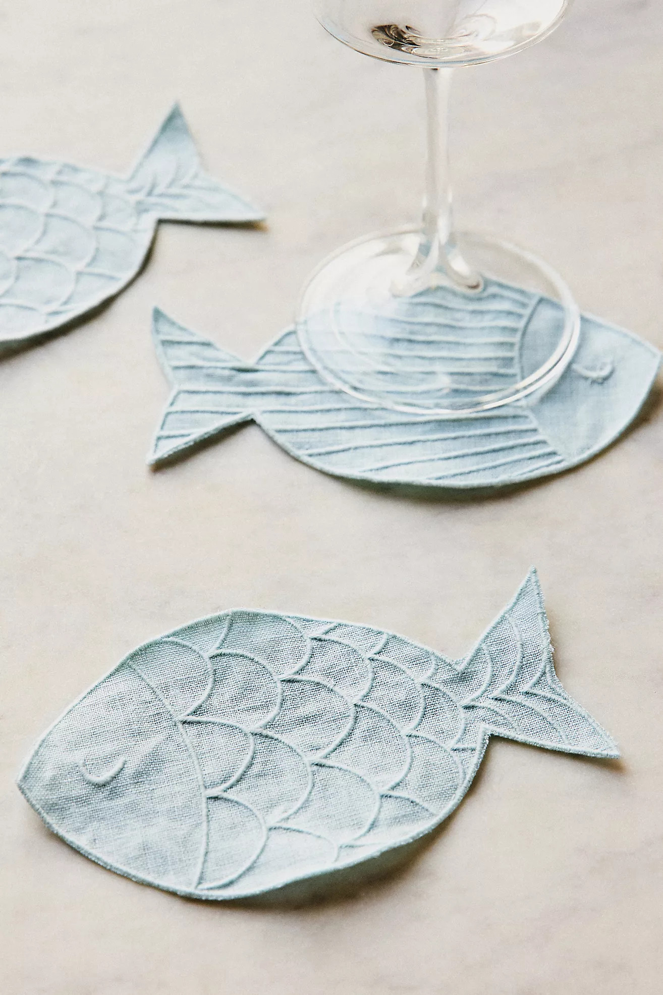 Novelty Piecework Linen Cocktail Napkins, Set of 4 | Anthropologie (US)