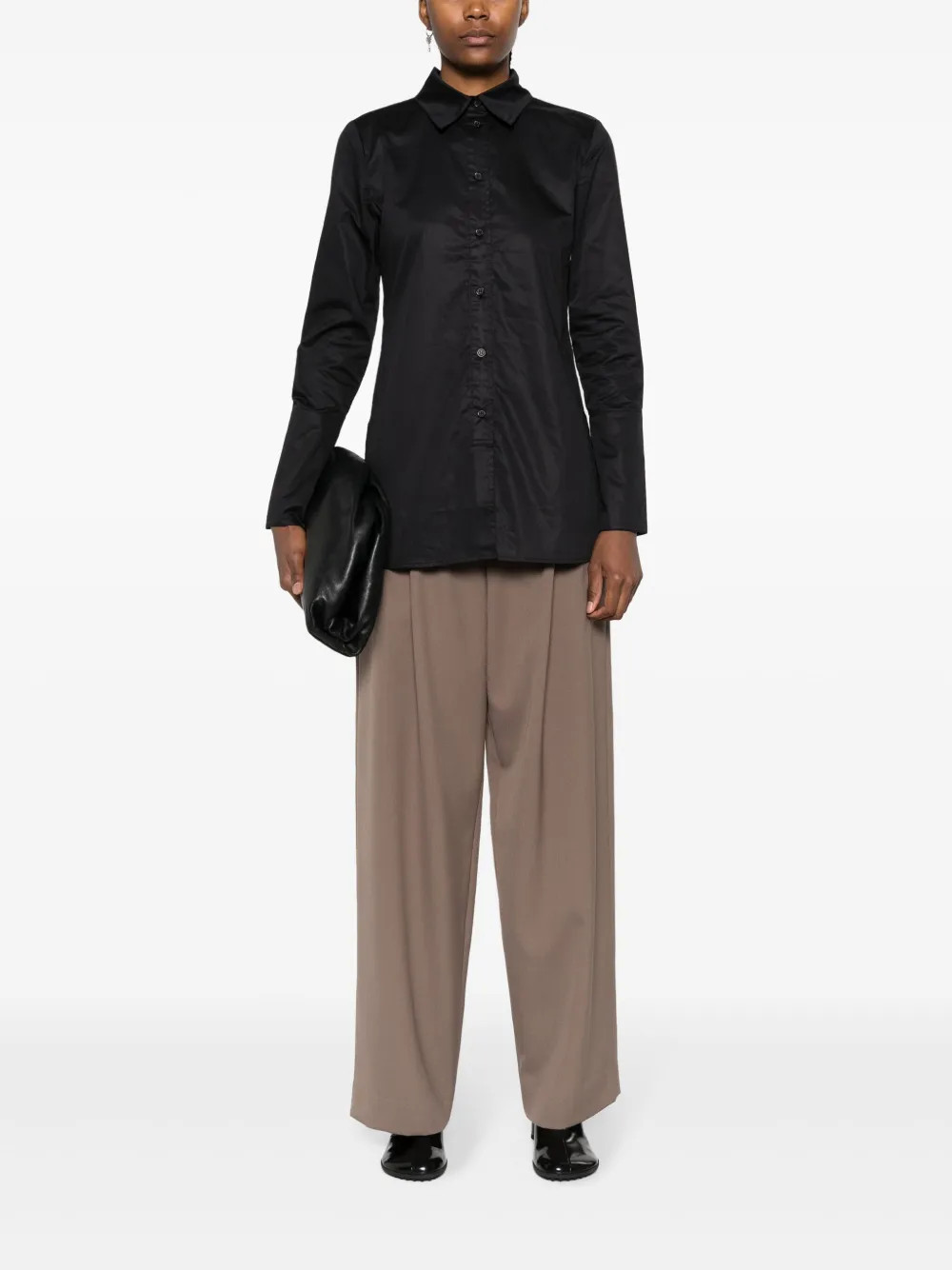 By Malene Birger straight-point Collar Organic Cotton Shirt  - Farfetch | Farfetch Global