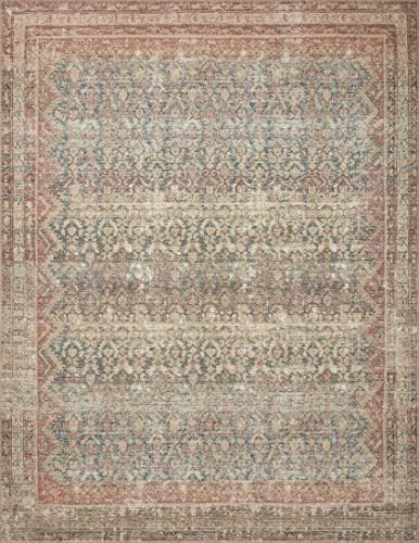 Angela Rose x Loloi Aubrey Collection AUB-03 Ocean / Spice, Traditional 2'-6" x 9'-6" Runner Rug | Amazon (US)