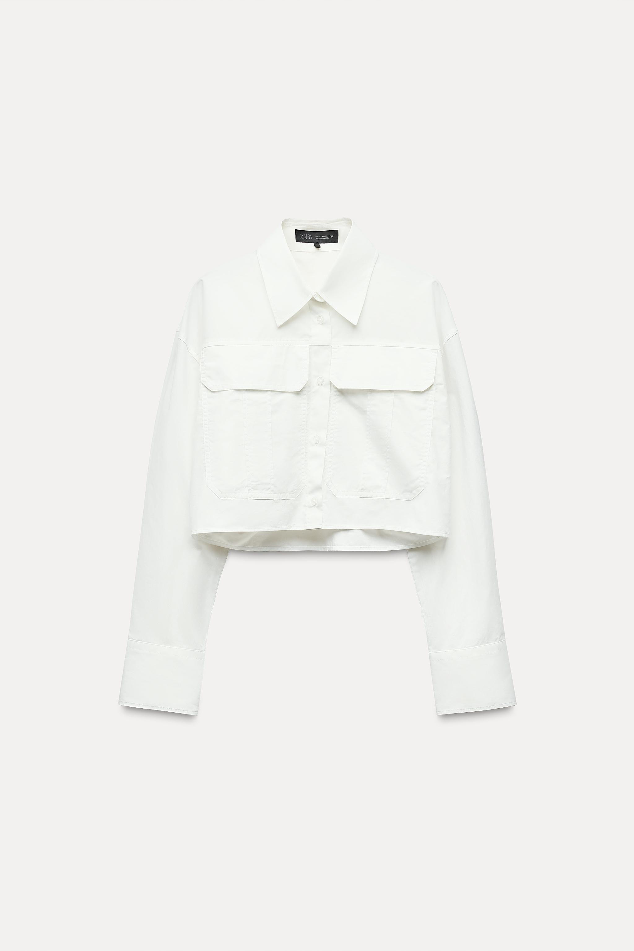 CROP POPLIN SHIRT | Zara US