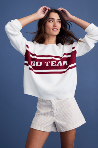 Go Team Pullover Sweater | Francesca's