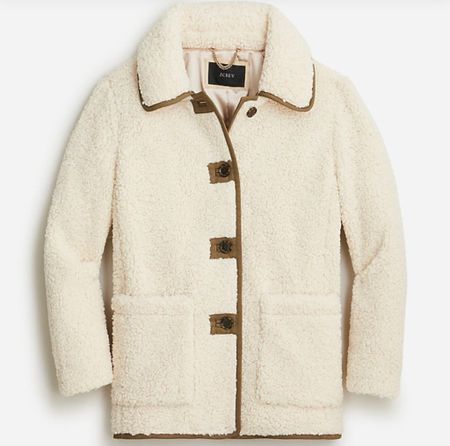 J.Crew makes the best, chicest Sherpa jackets that will keep you cozy! Use code SALETIME for an extra 60% off

#LTKstyletip #LTKover40 #LTKSeasonal
