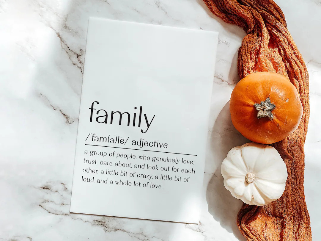 Thanksgiving Definitions Sign | White Acrylic | Family | Friendsgiving | Thanksgiving Decor | Cor... | Etsy (US)