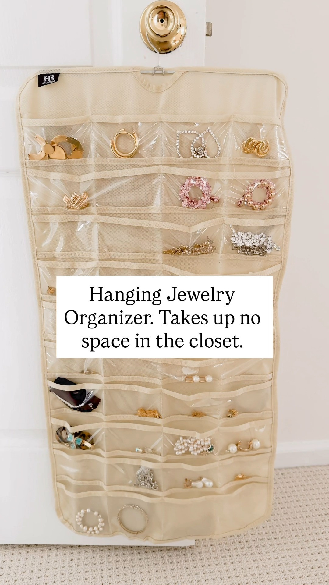 This hanging jewelry organizer is such a smart Amazon find! It keeps earrings, bracelets, necklaces, and other accessories organized and easy to see without taking up any extra closet space. Perfect for keeping your collection tidy while making it so much easier to grab what you need. 

 #LTKmomlife #LTKselfcare #LTKHome
