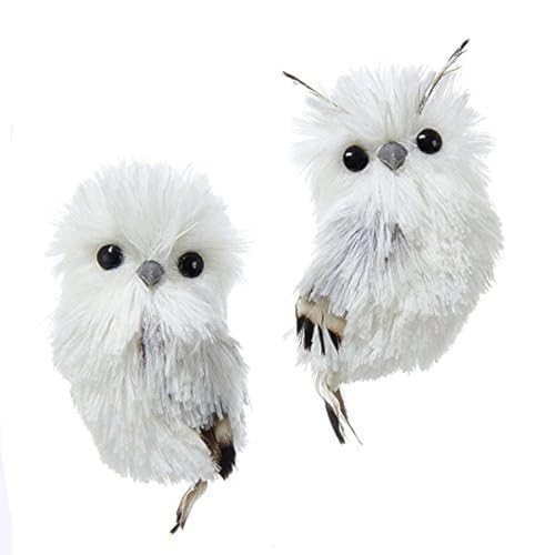 Kurt Adler C2289 5.1" Silver Hanging Owl Christmas Ornament 2 Assorted | Amazon (US)