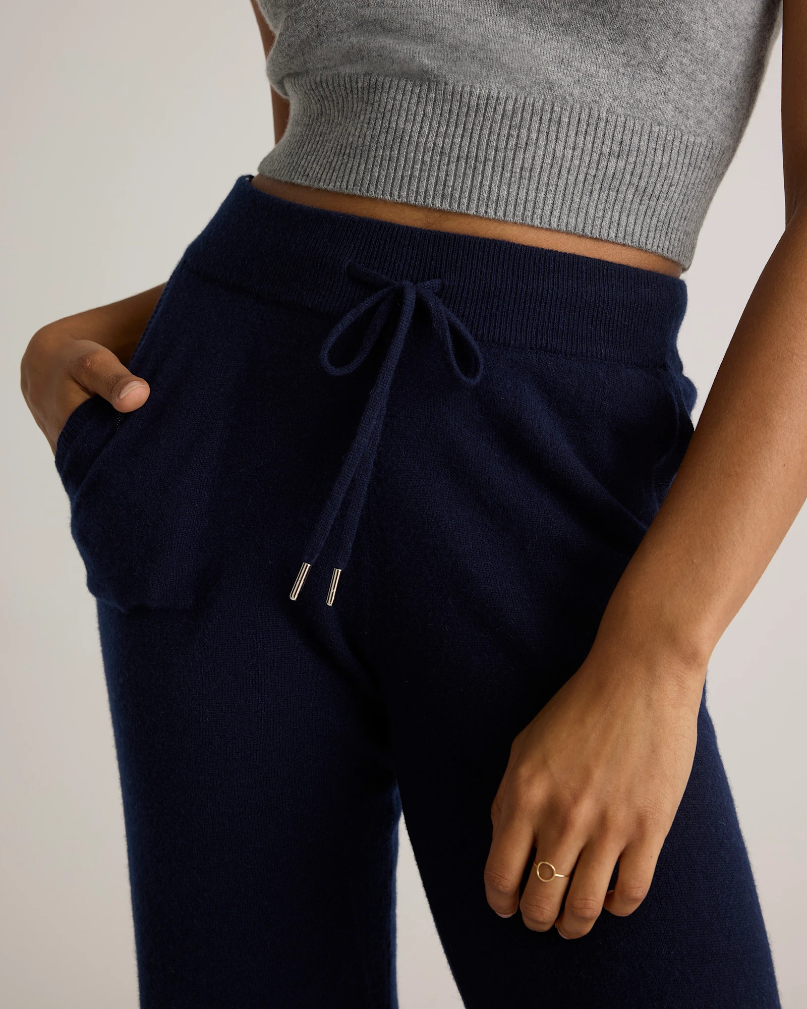 Cashmere Straight Leg Pants in True Navy | Quince