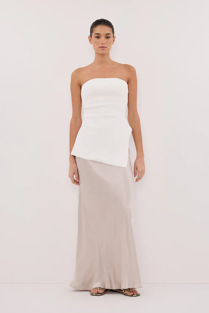 CHARLI CHALK SATIN MAXI SKIRT | DISSH
