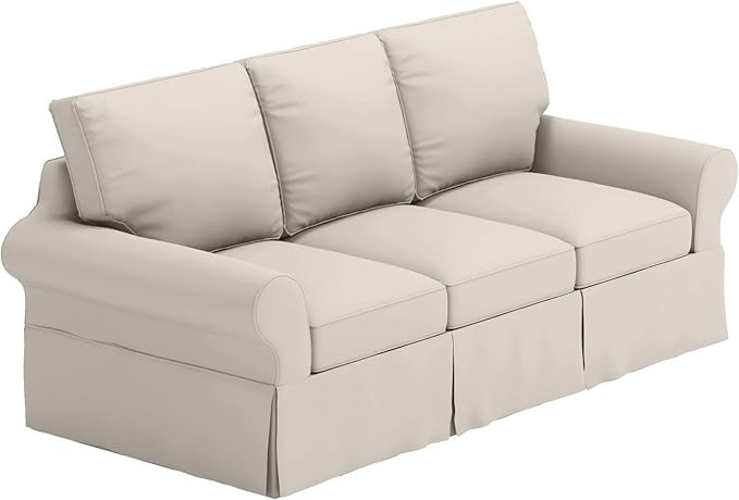HomeTown Market Sofa Covers Custom Made Compatible for Pottery Barn PB Basic Three Seater Sofa Sl... | Amazon (US)