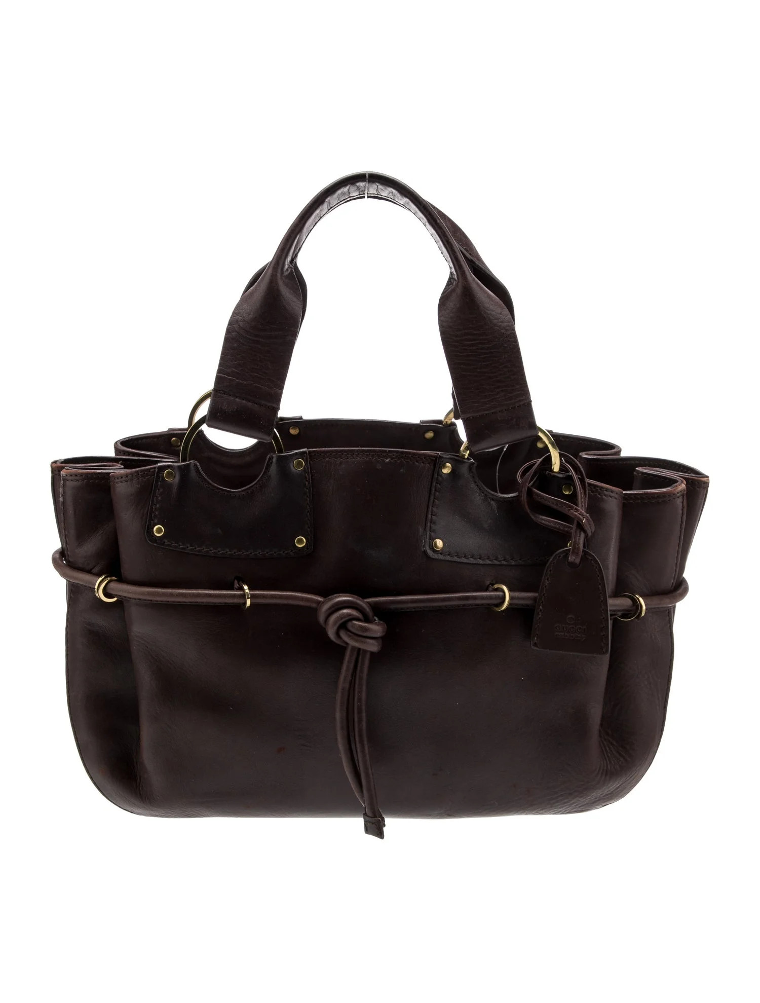 Running GG Leather Top Handle bag | The RealReal