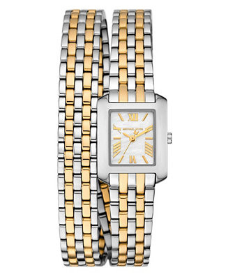 Michael KorsWomen's Emery Three-Hand Two-Tone Stainless Steel Double Wrap Watch 22mm | Macy's