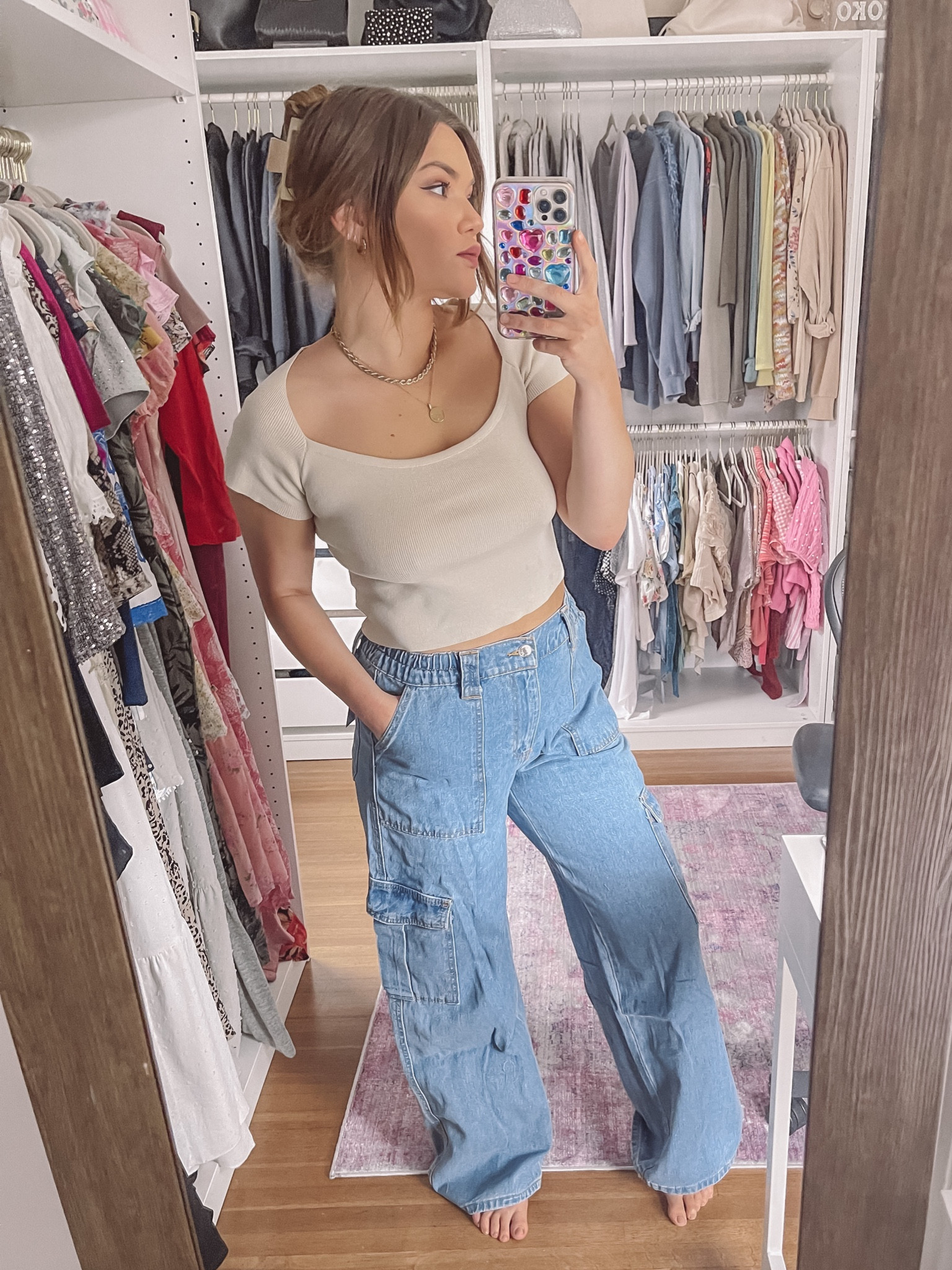 high waisted cargo jeans for $12? YES PLEASE! #ltkunder20 #ltkjeans #cargojeans #momfriendlyjeans #denimedit #jeansunder20 #f21finds #bestcargojeans #cargopants #midsizestyle #midsizejeans

#LTKcurves #LTKstyletip #LTKSale