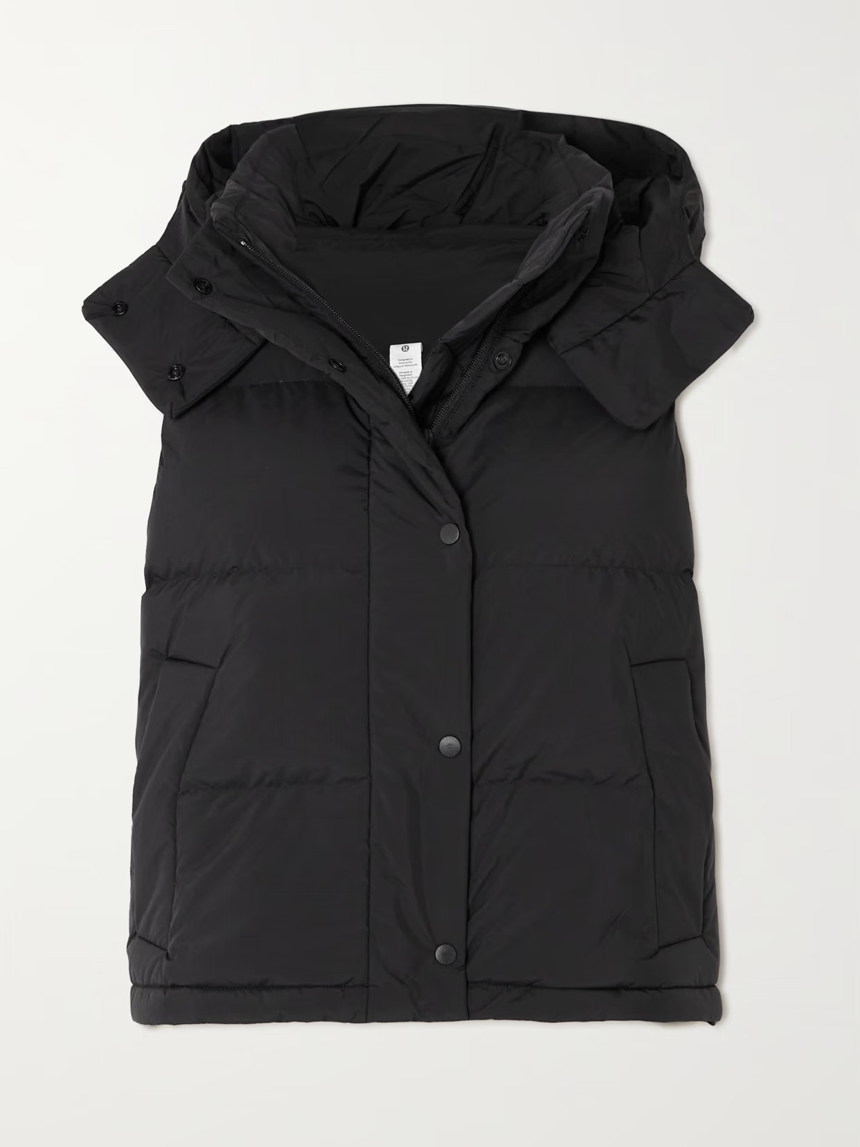 lululemon - Wunder Puff Cropped Hooded Quilted Recycled-glyde™ Down Vest - Black | NET-A-PORTER (UK & EU)