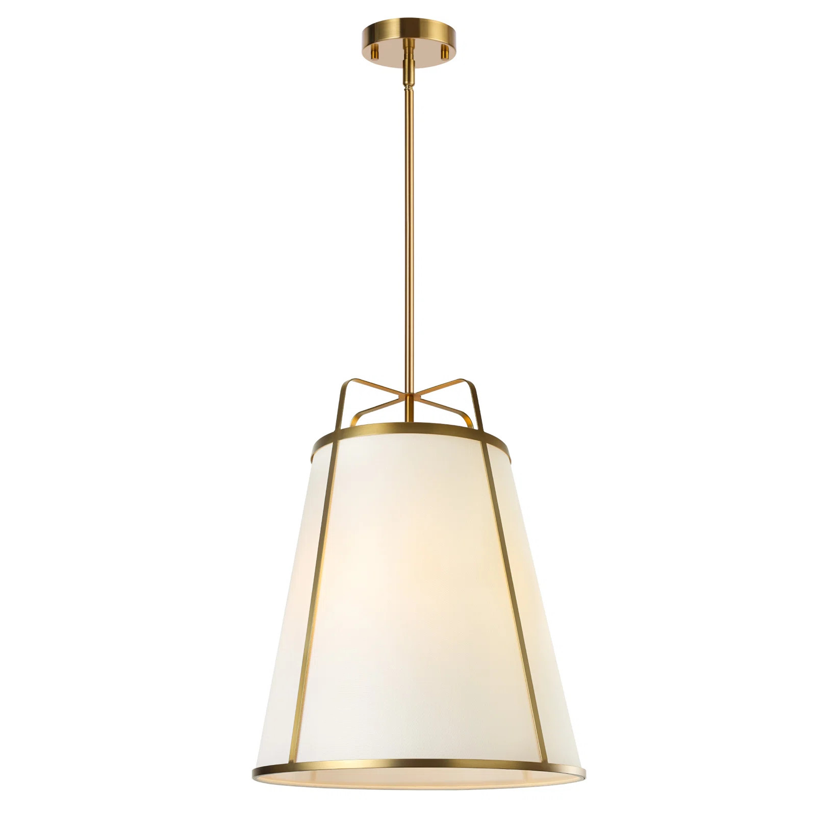3 - Light Dimmable Tapered Pendant With Linen Shade | Birch Lane