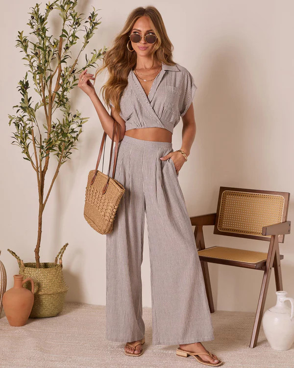 Thea High Rise Striped Pants | VICI