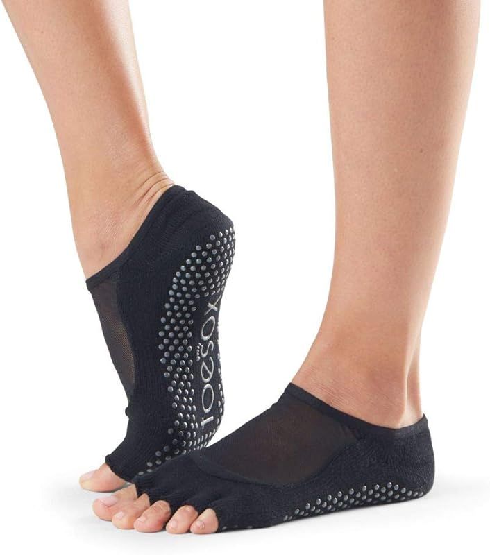 toesox Grip Pilates Barre Socks – Non Slip Luna Half Toe for Yoga & Ballet | Amazon (US)