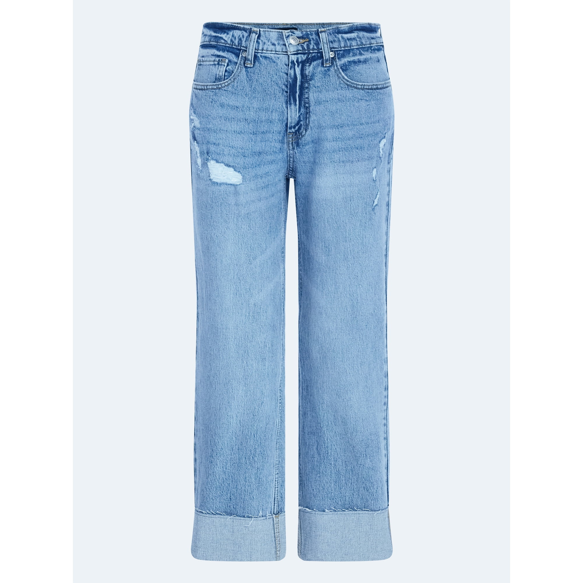 Free Assembly Women's Hr Strt Cuff Crp Jn, Sizes 0-16 | Walmart (US)